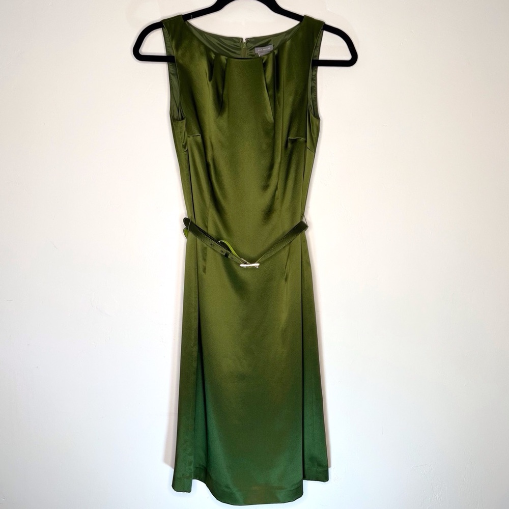 Ann Taylor Green Silk Dress